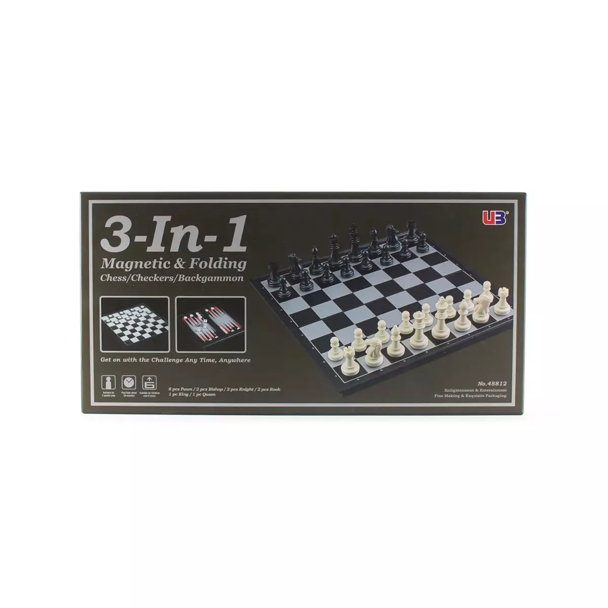 Shaxmat magnitli 3 tasi 1 da, 31.5x31.5 sm — изображение 7