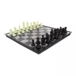 Shaxmat magnitli 3 tasi 1 da, 31.5x31.5 sm
