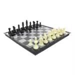 Shaxmat magnitli 3 tasi 1 da, 31.5x31.5 sm — изображение 2